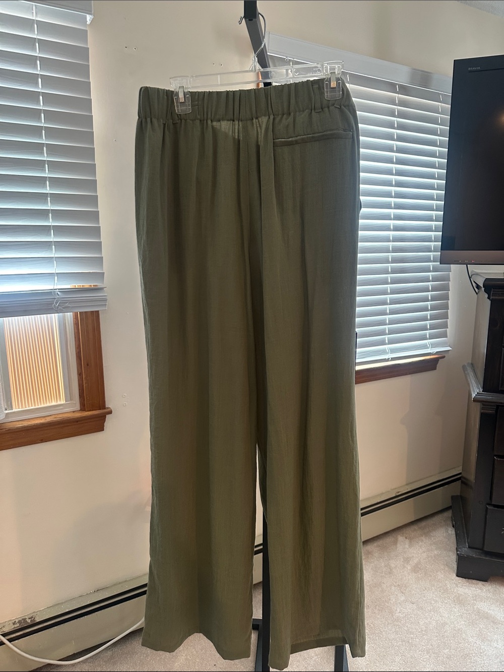 Halara Wide-leg Catkin Green Pants Size XL - Picture 4 of 6